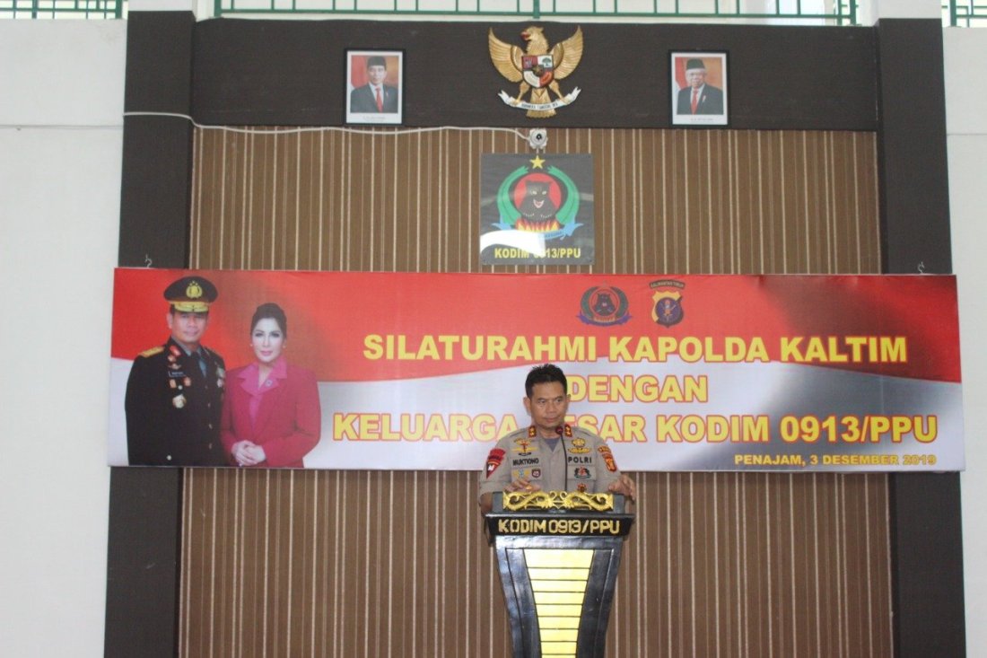Muktiono Kunjungi Kodim Penajam Paser Utara Guna Jalin Hubungan TNI-Polri